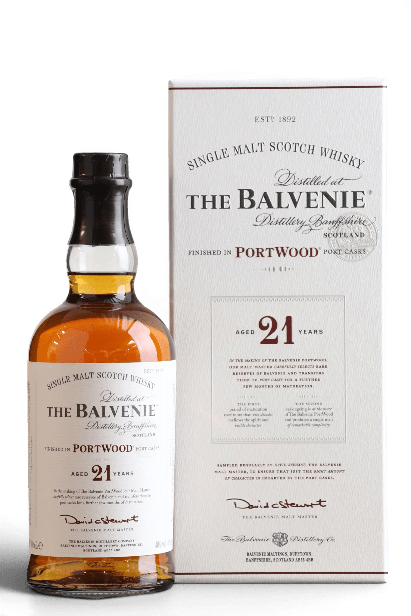 Balvenie 21 Year Old Port Wood Single Malt Scotch Whisky | 70cl, 40% ABV - Just Spirits Co