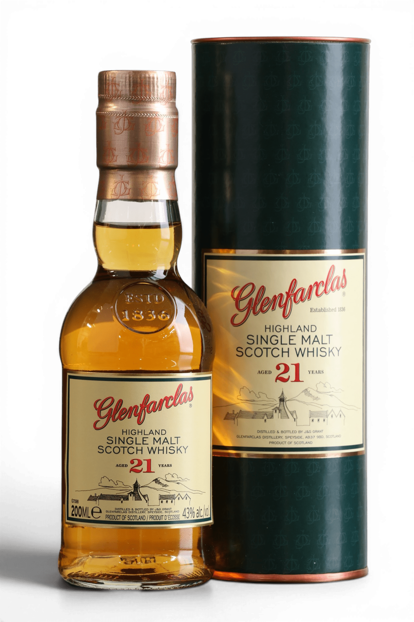 Glenfarclas 21 Year Old Single Malt Scotch Whisky 20cl 43% - Just Whisky Online Shop