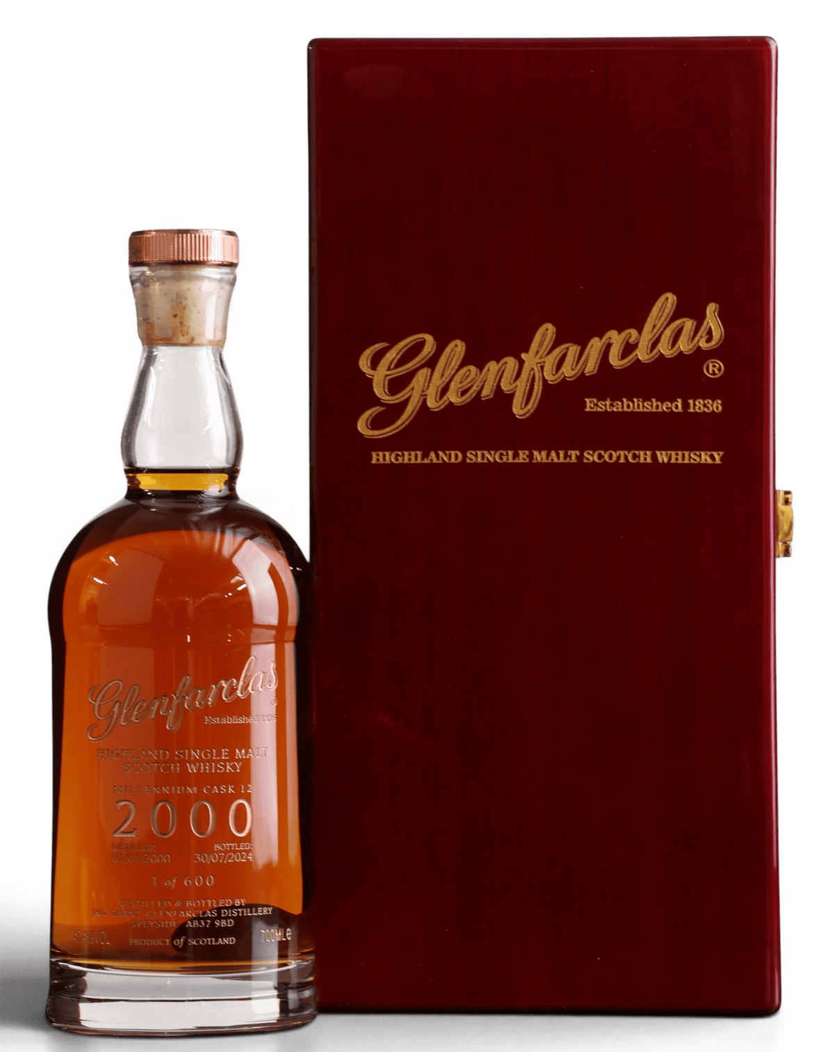 Glenfarclas 24 Year Old 2000 Millennium Cask No.12 Single Malt Scotch Whisky 70cl 47.4% - Just Whisky Online Shop