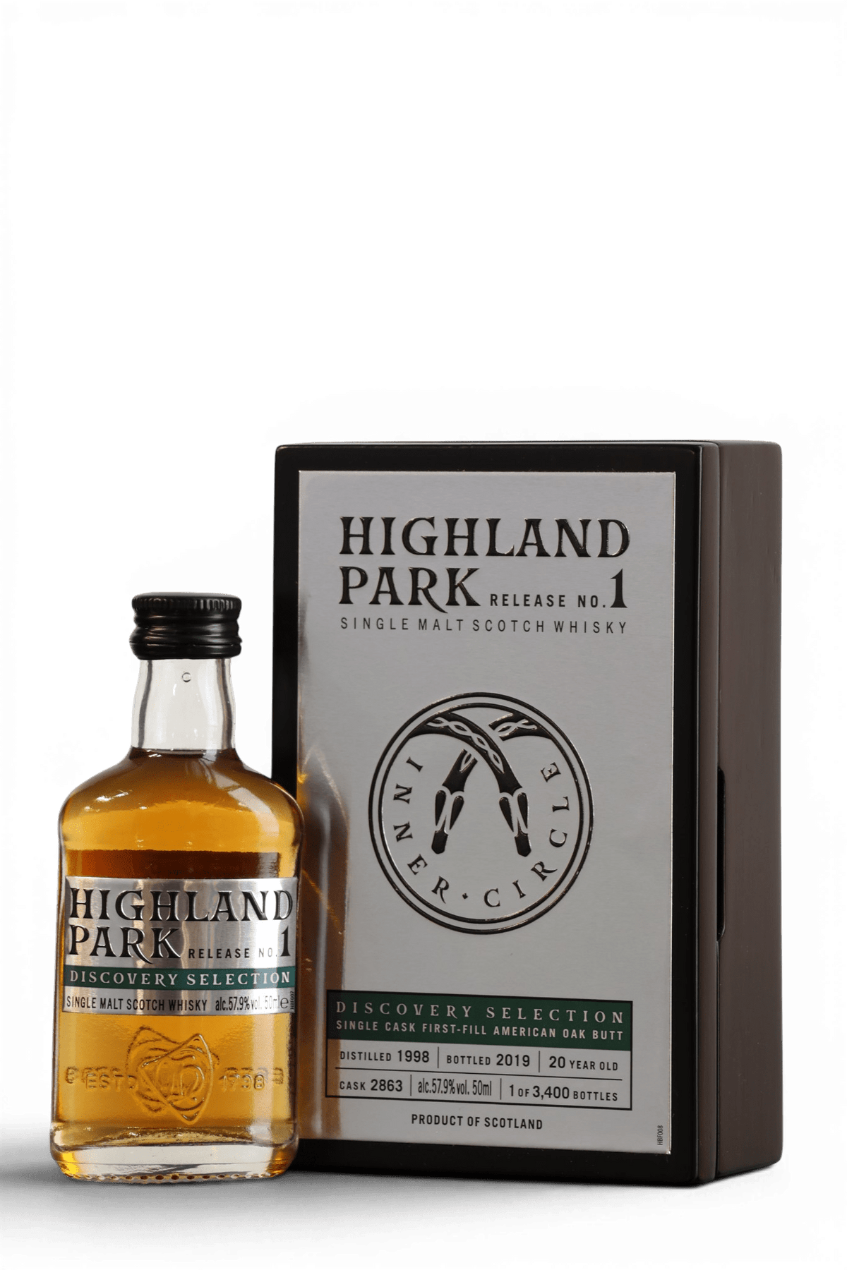 Highland Park 20 Year Old 1998 Discovery Selection Release No.1 Single Malt Scotch Whisky Miniature 5cl 57.9% - Just Whisky Online Shop