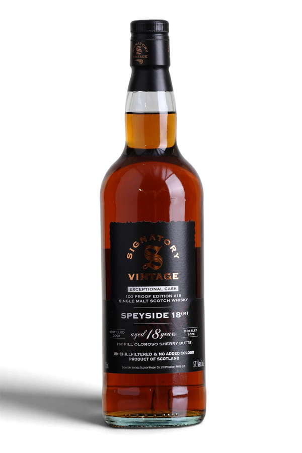 Speyside (M) 18 Year Old 2008 | Signatory 100 Proof Exceptional Cask Edition No.18 | 70cl 57.1%
