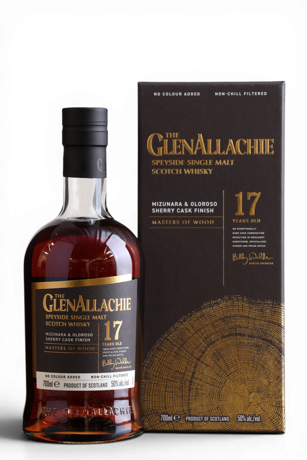 GlenAllachie 17 Year Old | Masters of Wood | Mizunara & Oloroso Sherry Cask Finish | 70cl, 50% ABV
