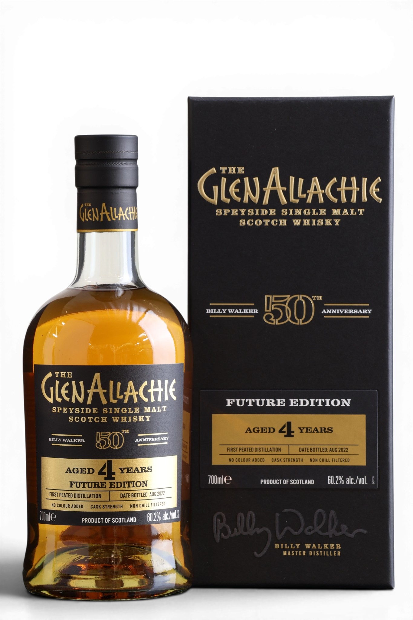 GlenAllachie 4 Year Old | Future Edition | Billy Walker 50th Anniversary | 70cl, 60.2% ABV
