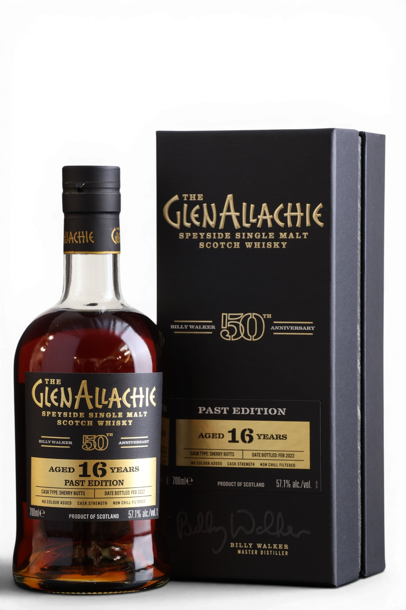 GlenAllachie 16 Year Old | 2022 Past Edition | Billy Walker 50th Anniversary | 70cl, 57.1% ABV