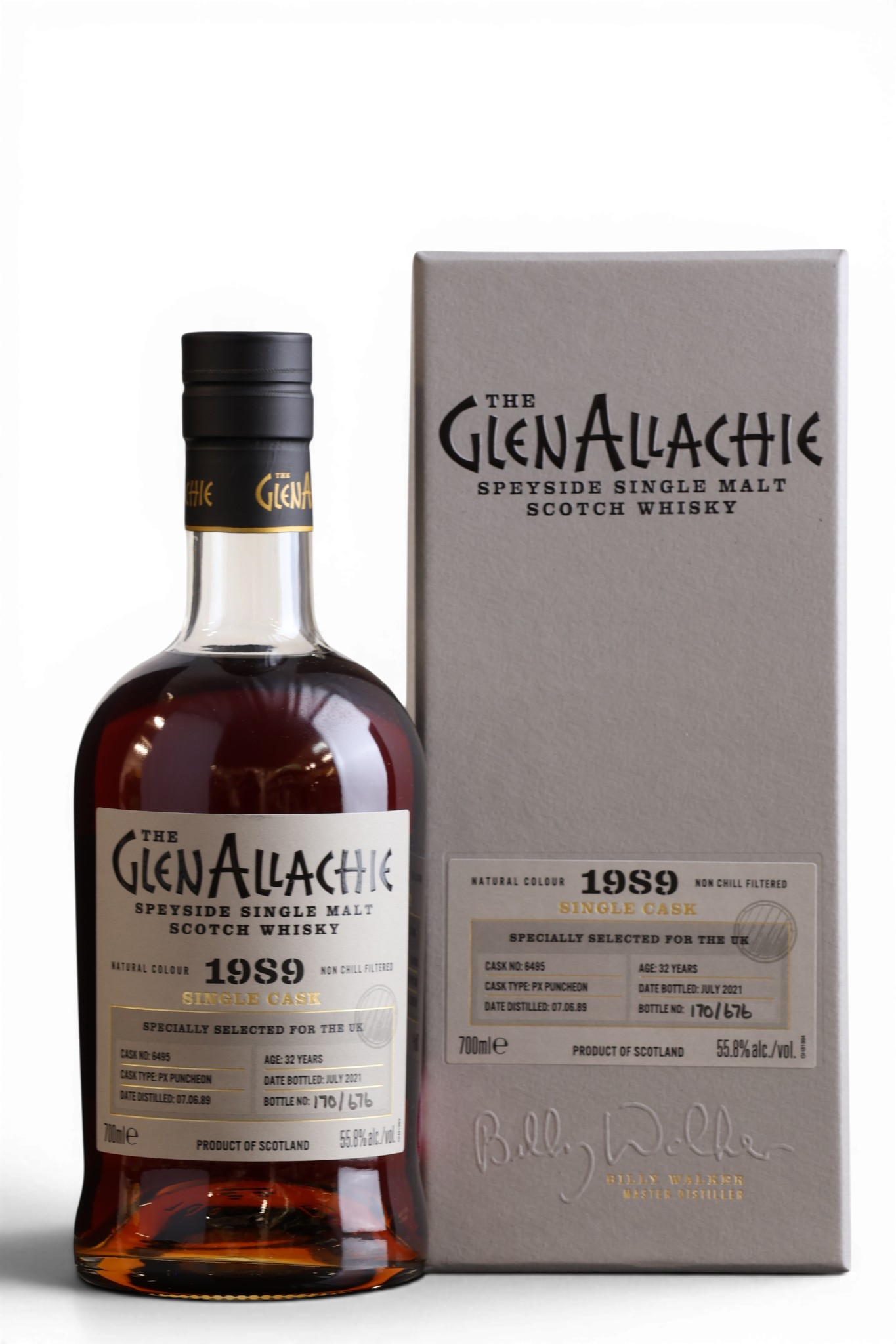 GlenAllachie 32 Year Old 1989 | Single Cask No.6495 | UK Exclusive | 70cl, 55.8% ABV