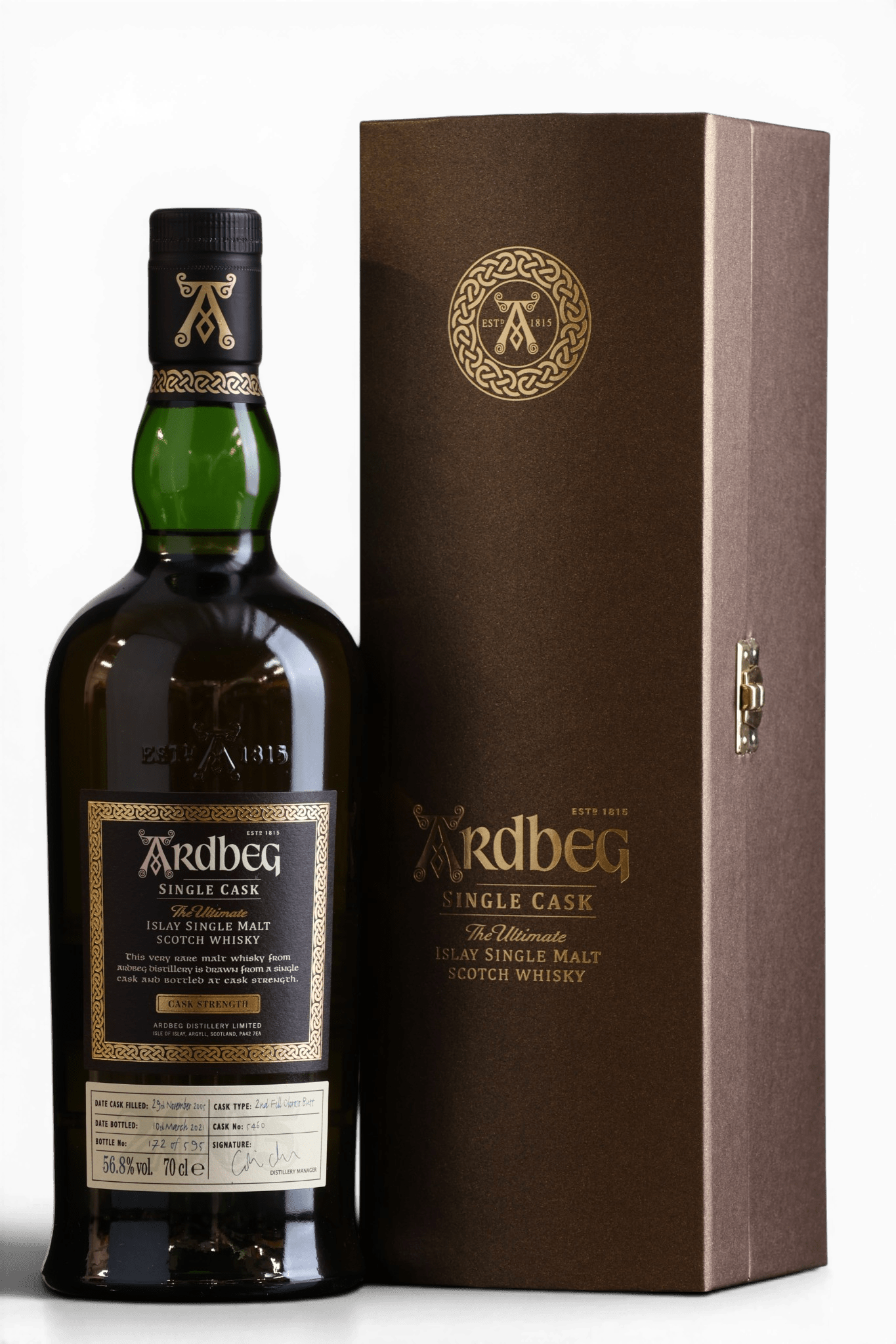Ardbeg 15 Year Old 2005 | Single Cask No.5460 | 70cl, 56.8% ABV - Just Spirits Co