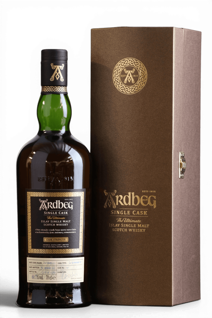 Ardbeg 8 Year Old 2013 | Single Cask No.247 | Ardbeg Embassy Exclusive | 70cl, 60.7% ABV - Just Spirits Co