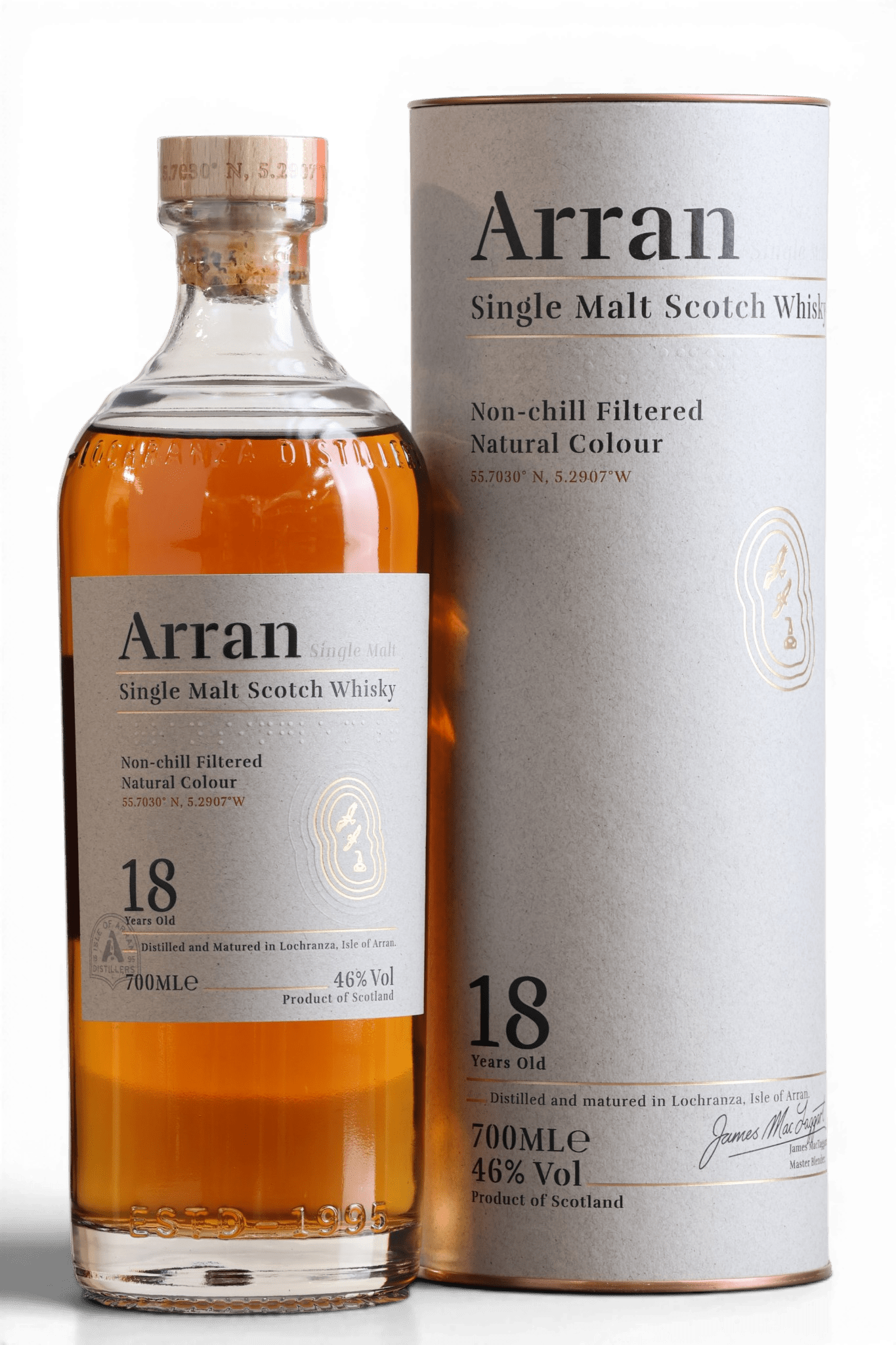 Arran 18 Year Old Single Malt Scotch Whisky | 70cl, 46% ABV - Just Spirits Co