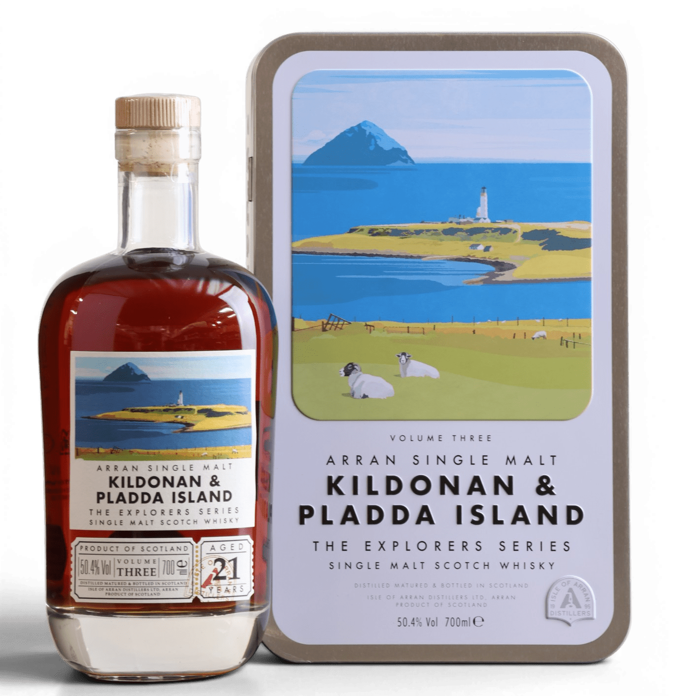 Arran 21 Year Old Kildonan & Pladda Island | The Explorers Series Volume 3 | 70cl, 50.4% ABV - Just Spirits Co