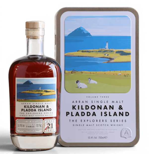 Arran 21 Year Old Kildonan & Pladda Island | The Explorers Series Volume 3 | 70cl, 50.4% ABV - Just Spirits Co