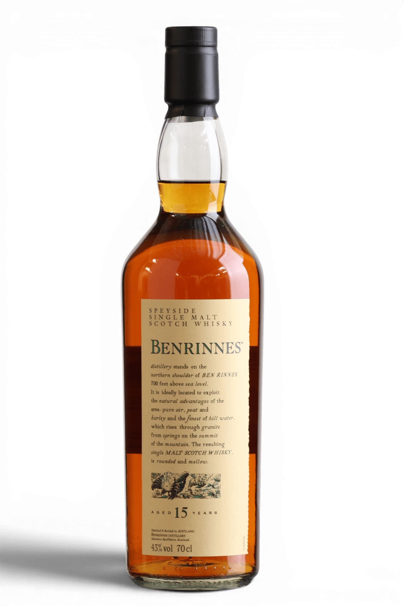Benrinnes 15 Year Old Flora & Fauna Single Malt Scotch Whisky | 70cl, 43% ABV - Just Spirits Co