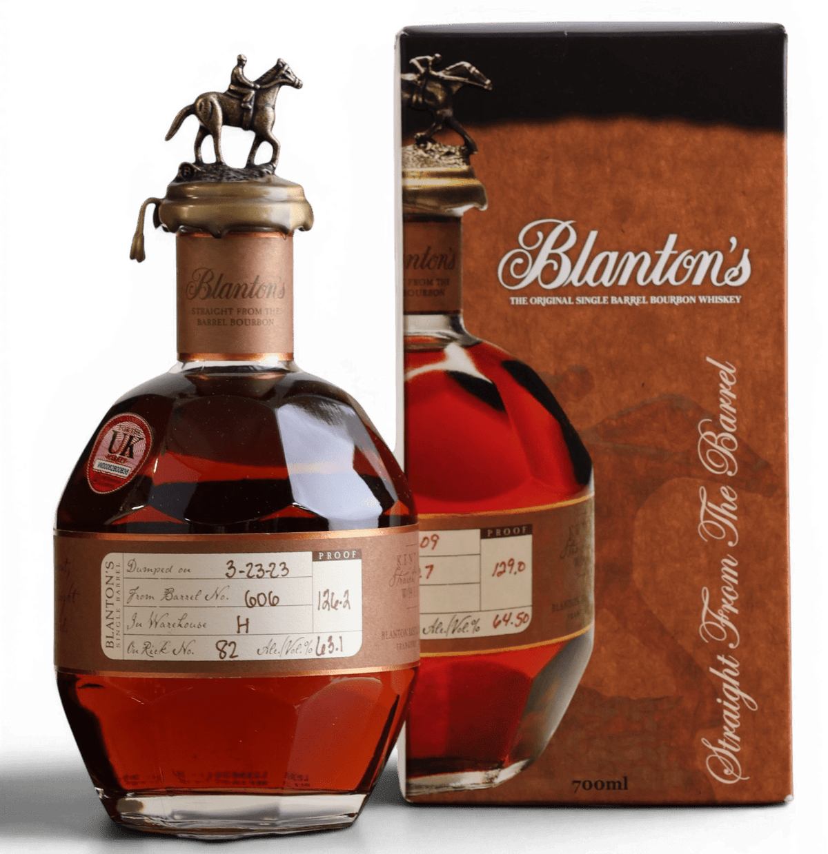 Blanton's Straight From The Barrel Single Barrel Kentucky Straight Bourbon Whiskey 70cl 63.1% - Just Whisky Online Shop