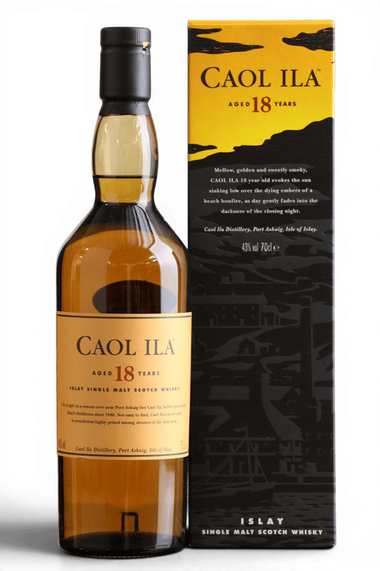 Caol Ila 18 Year Old Single Malt Scotch Whisky | 70cl, 43% ABV - Just Spirits Co