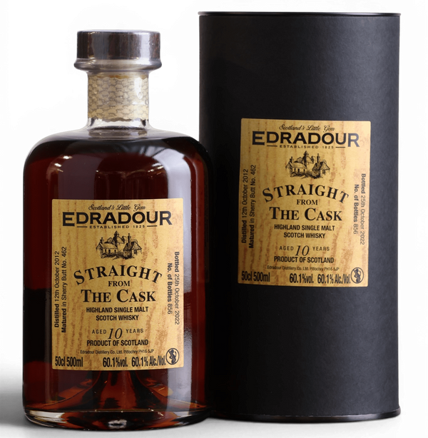 Edradour 10 Year Old 2012 | Straight from the Cask | Sherry Butt No.462 | 50cl, 60.1% ABV - Just Whisky Online Shop