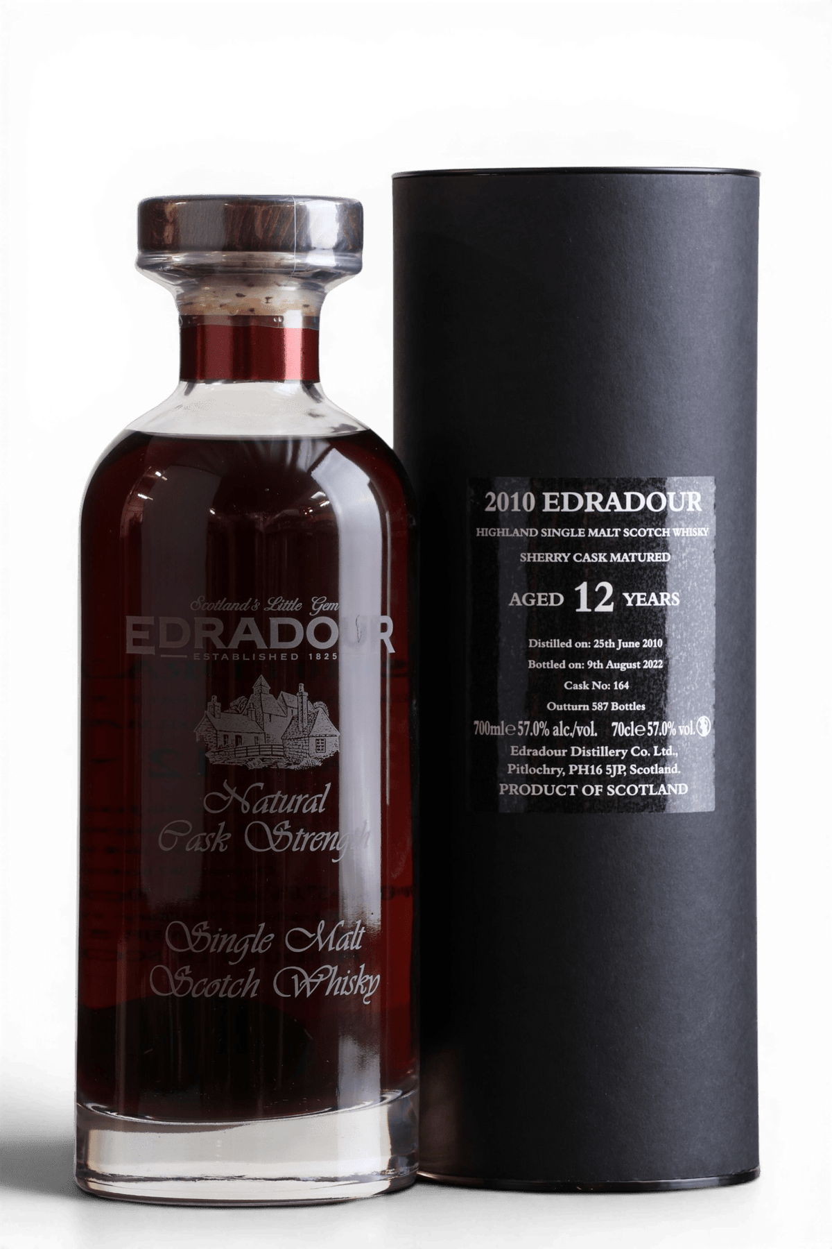 Edradour 12 Year Old 2010 | Single Sherry Cask No.164 | Ibisco Decanter | 70cl, 57% ABV - Just Whisky Online Shop