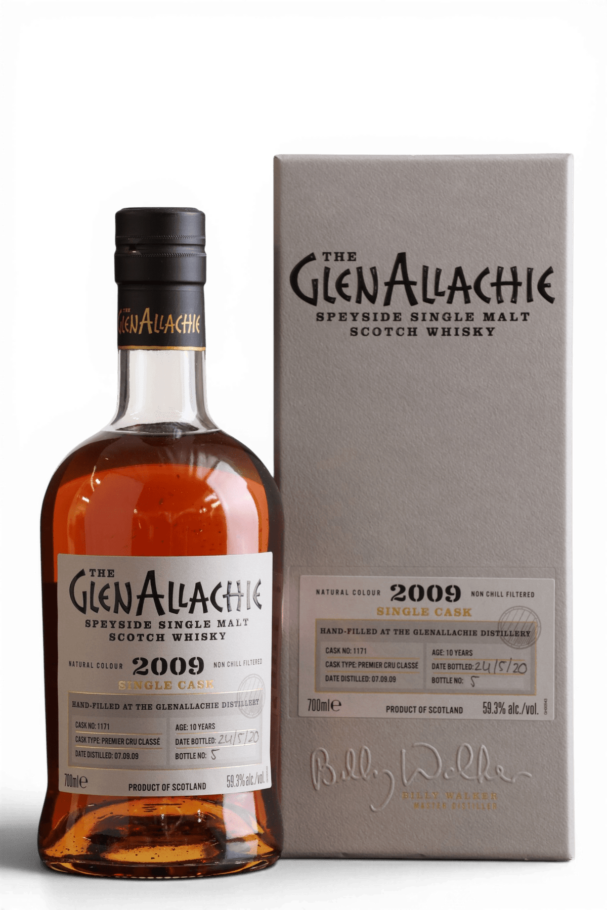 GlenAllachie 10 Year Old 2009 | Hand Filled Single Cask No.1171 | 70cl, 59.3% ABV - Just Whisky Online Shop