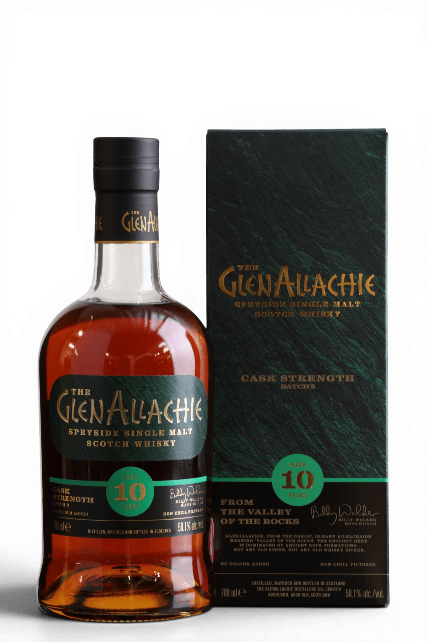 GlenAllachie 10 Year Old Cask Strength Batch 9 Single Malt Scotch Whisky | 70cl, 58.1% ABV - Just Spirits Co