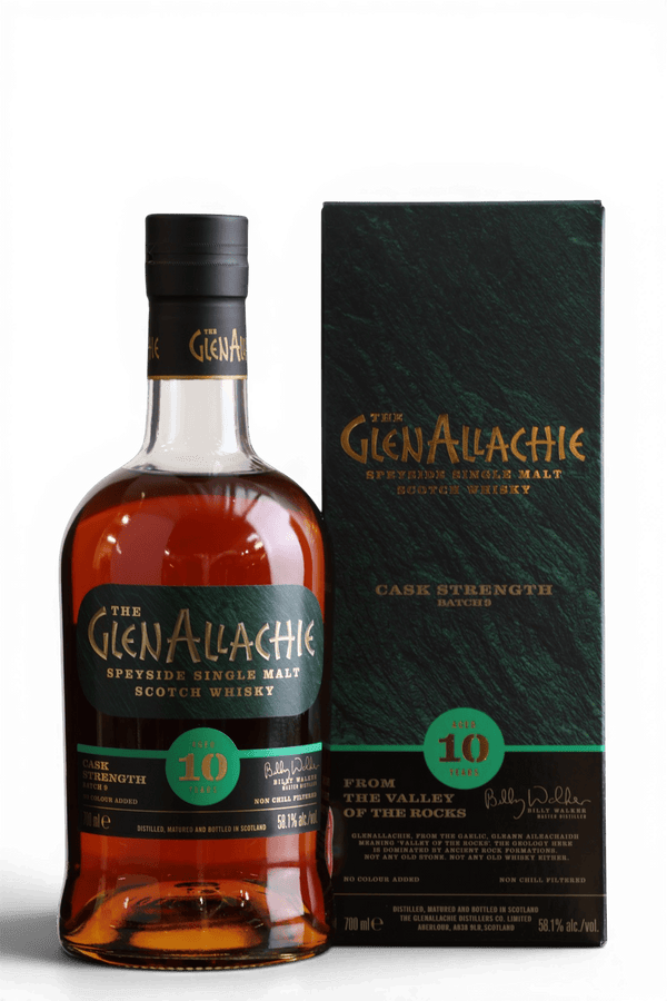 GlenAllachie 10 Year Old Cask Strength Batch 9 Single Malt Scotch Whisky | 70cl, 58.1% ABV - Just Spirits Co