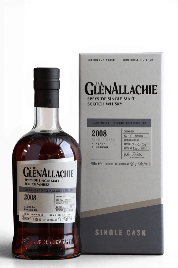 GlenAllachie 16 Year Old 2008 | Hand Filled Single Cask No.304 | 70cl, 55.7% ABV - Just Whisky Online Shop