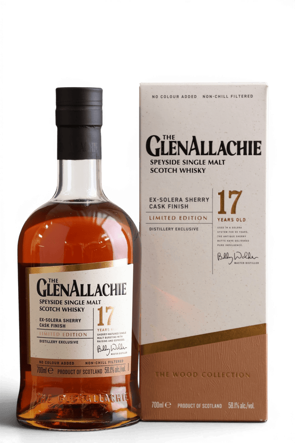 GlenAllachie 17 Year Old | Ex-Solera Sherry Finish | Distillery Exclusive | 70cl, 58.1% ABV - Just Whisky Online Shop