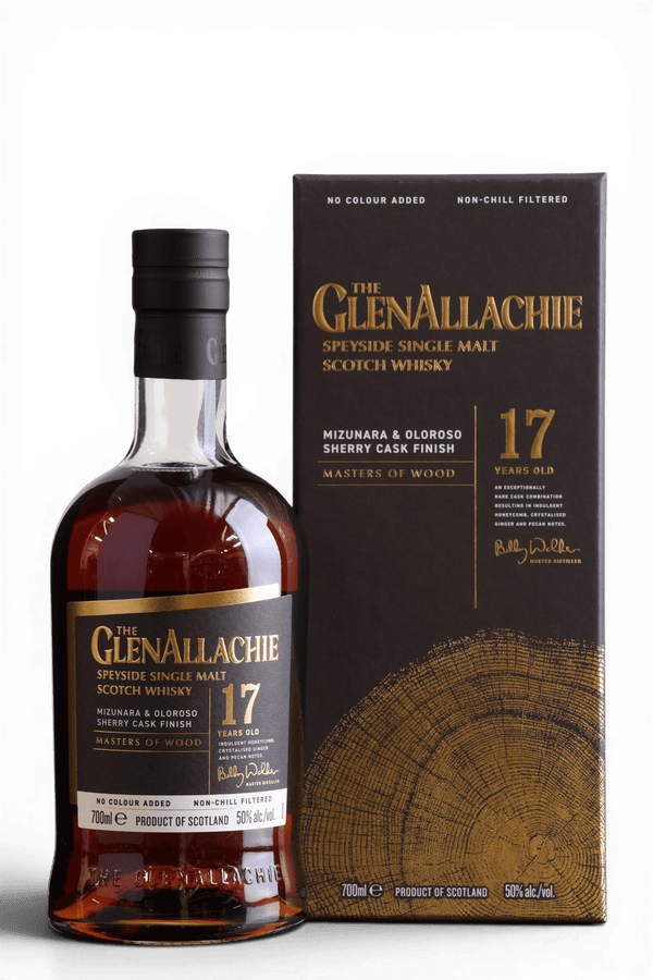 GlenAllachie 17 Year Old | Masters of Wood | Mizunara & Oloroso Sherry Cask Finish | 70cl, 50% ABV - Just Whisky Online Shop
