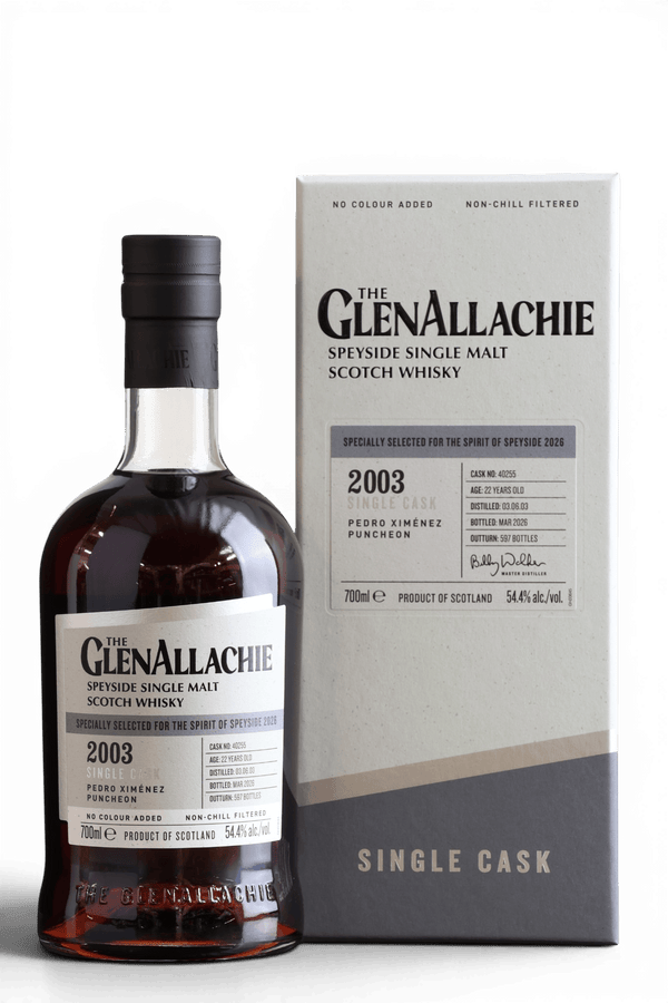 GlenAllachie 22 Year Old 2003 | Spirit of Speyside Festival 2026 | Single Cask No.40255 | 70cl, 54.4% ABV - Just Whisky Online Shop