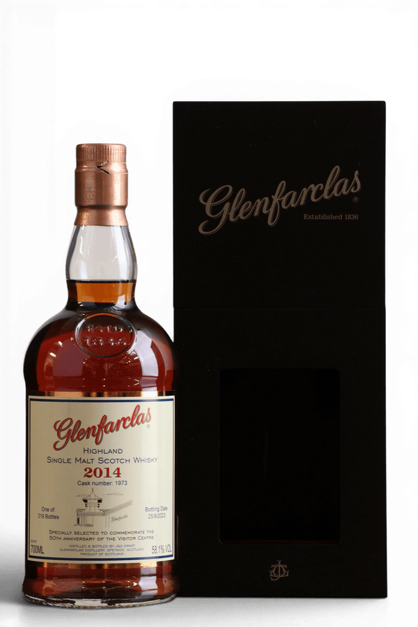 Glenfarclas 2014 Single Cask No.1973 50th Anniversary of the Visitor Centre Single Malt Scotch Whisky 70cl 58.1% - Just Whisky Online Shop