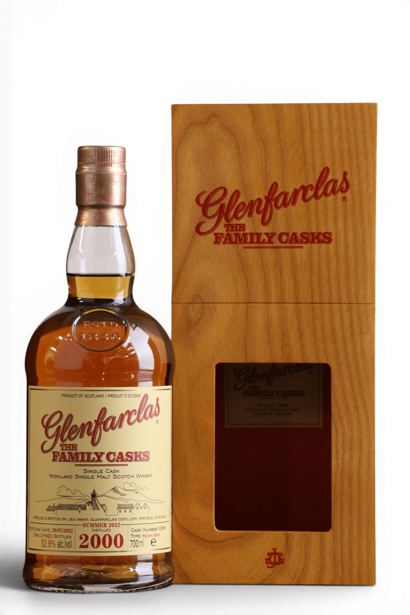 Glenfarclas 22 Year Old 2000 The Family Casks No.3286 Summer 2022 | Single Malt Scotch Whisky 70cl 52.8% - Just Whisky Online Shop