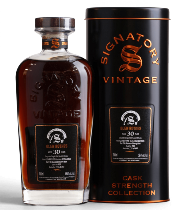 Glenrothes 30 Year Old 1995 Signatory Vintage Symington’s Choice Cask Strength Single Malt Scotch Whisky 70cl 58.4% - Just Whisky Online Shop