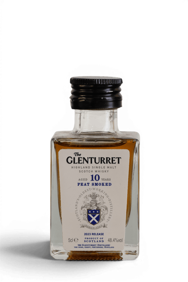 Glenturret 10 Year Old Peat Smoked 2023 Release Single Malt Scotch Whisky Miniature 5cl 48.4% - Just Whisky Online Shop