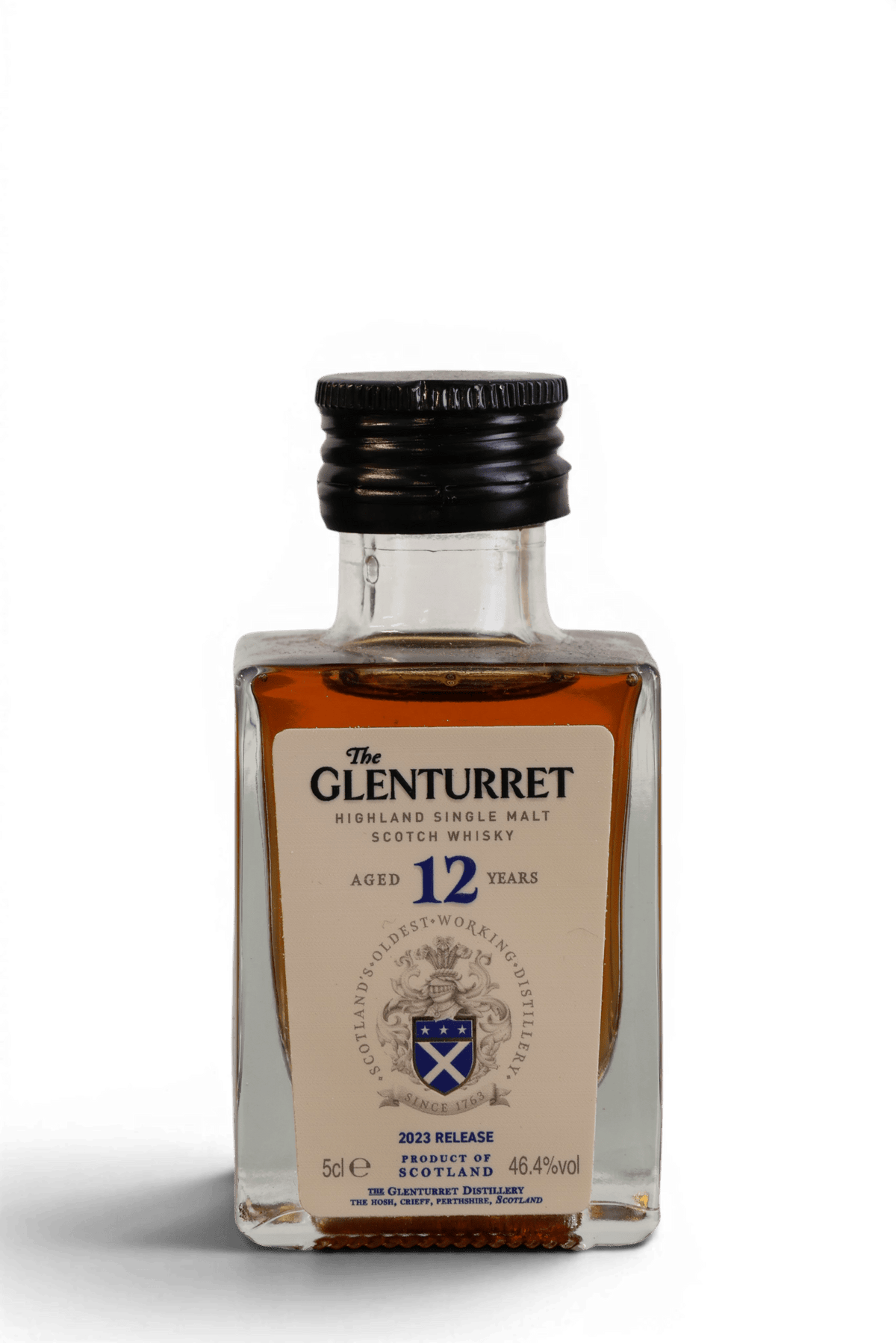 Glenturret 12 Year Old 2023 Release Single Malt Scotch Whisky Miniature 5cl 46.4% - Just Whisky Online Shop