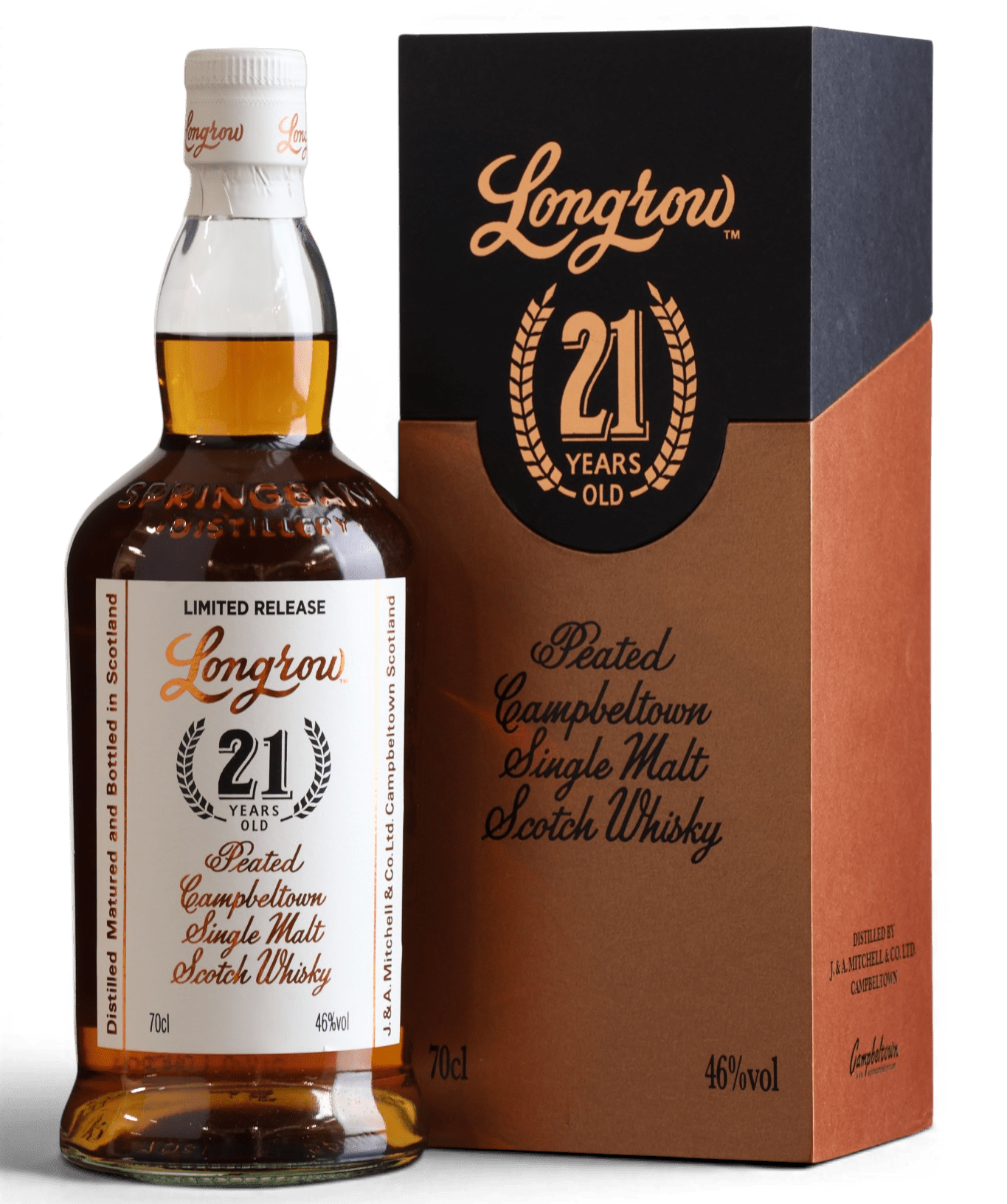 Longrow 21 Year Old 2023 Release Heavily Peated Single Malt Scotch Whisky 70cl 46% - Just Whisky Online Shop