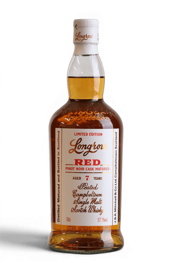 Longrow Red 7 Year Old Pinot Noir Cask Matured Single Malt Scotch Whisky 70cl 57.1% - Just Whisky Online Shop