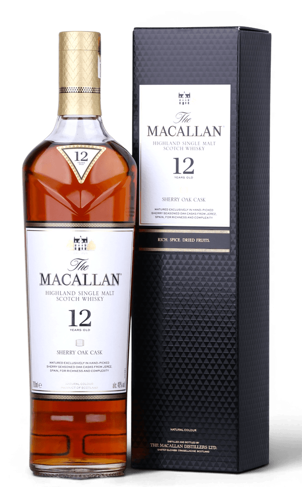 Macallan 12 Year Old Sherry Oak | 70cl, 40% ABV - Just Whisky Online Shop