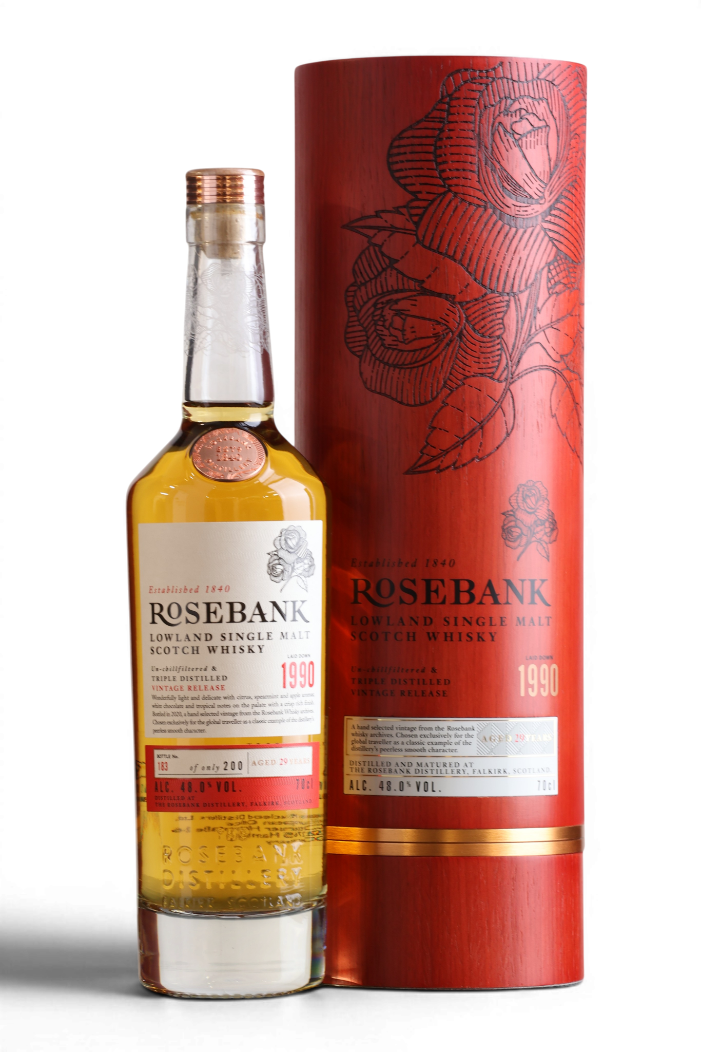 Rosebank 29 Year Old 1990 | Vintage Series First Release | 70cl, 48.0% ABV - Just Spirits Co