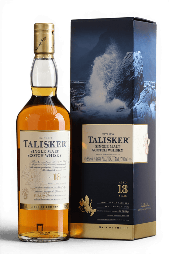 Talisker 18 Year Old (Pre-2021 Bottling) Single Malt Scotch Whisky | 70cl, 45.8% ABV - Just Spirits Co